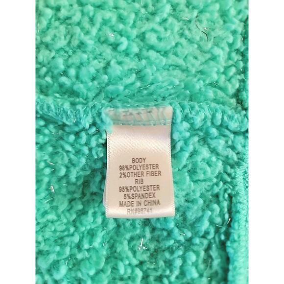 Long Sleeve Silver Stripe t-shirt w/ Green Sparkle Vest Size Medium Girls - Picture 7 of 9